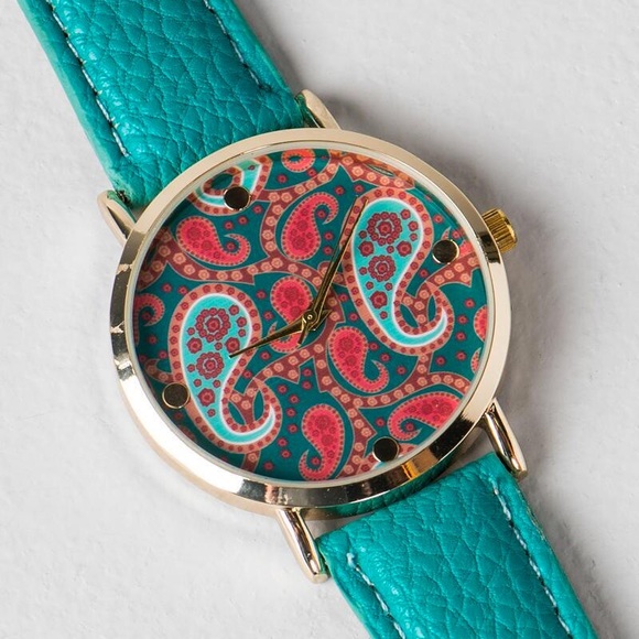 Francesca’s • Turquoise Faux Leather Watch - Picture 2 of 7